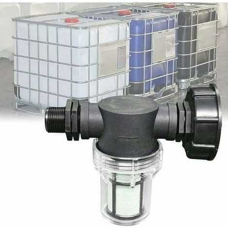 Raccord de Robinet pour Cuve 1000L , Adaptateur S60x6 avec Filtre Intégré, Connexion Tuyau de Jardin 3/4' pour Collecteur d'Eau de Pluie (1/4)