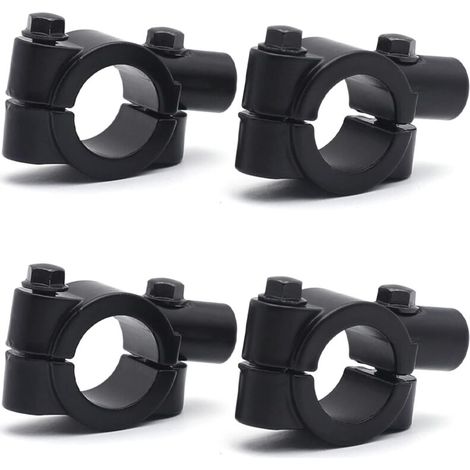 4pcs Motorcycle Mirror Holder, 10MM Universal Motorcycle Handlebar Mirror Mount, Bike Mirror Holder Clip Adapter (1/4)