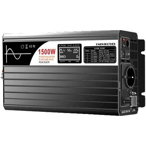 Wechselrichter, Zuverlässige Stromversorgung, Vielseitige Kompatibilität, 12V, Europa, 230V (1/2)