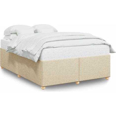 Maison Exclusive - Giroletto senza Materasso Crema 160x200 cm in Tessuto (1/5)