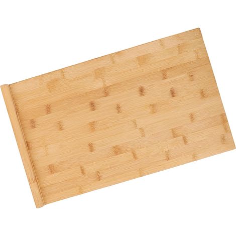 Planche à Découper en Bois avec Rebord Grosse Planche 50x30 Cm pour Hachage Légumes et Pâte Compatible Lave-vaisselle, Surface Spacieuse Multifonction Cuisine Familiale (1/5)