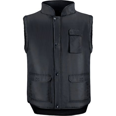 Schwarze Multi-Pocket-Weste XXL (1/2)