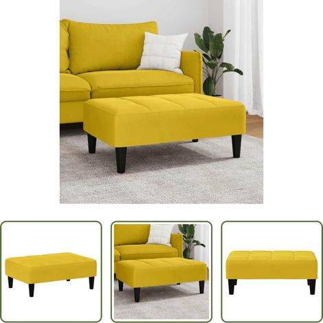 Samt - Fußhocker Gelb 77x55x31 cm Samt (1/5)
