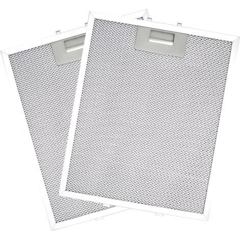 Lot de 2 filtres de remplacement pour hottes aspirantes, 320 x 260 mm, filtres universels en alliage d'aluminium, filtres pour hottes de cuisine (1/5)