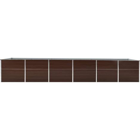 Maison Exclusive - Letto Rialzato Giardino in Acciaio Zincato 480x80x77 cm Marrone (1/5)