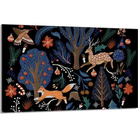 Glas-Herdplattenschutz 80x52 Tiere (1/5)