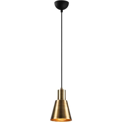 Modell 21 Industrielle hängende Deckenlampe in Antikgold (1/5)