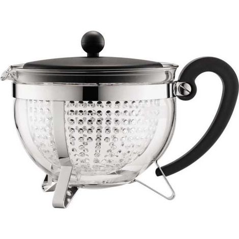 Bodum Chambord Teekanne Schwarz 1,3 L Elegante Infusion