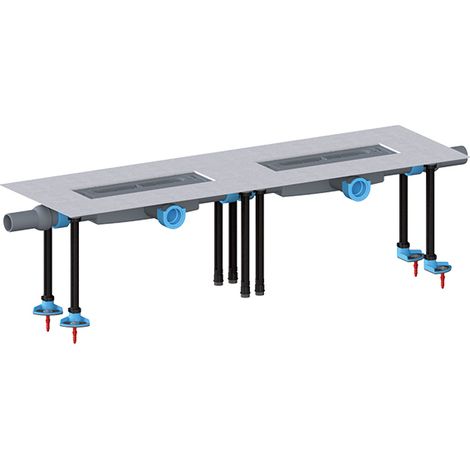 Cuerpo de drenaje In Floor Duo, horizontal, plano, 2x DN40