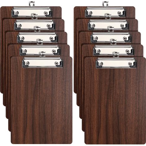 10 Pièces A5 Porte Blocs en Bois, Planchettes à Pince Porte-Formulaires (1/5)