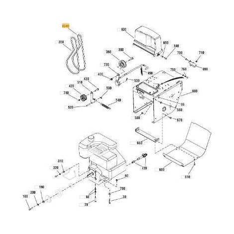 CINGHIA TRAPEZOIDALE HA ORIGINALE STIGA - 1812-2838-01