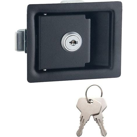 Serrure De Porte - Pour Camping-Car Bus Yacht Ferry Camion - Robuste Anti-Corrosion - Noir - 1 Pièce (1/5)