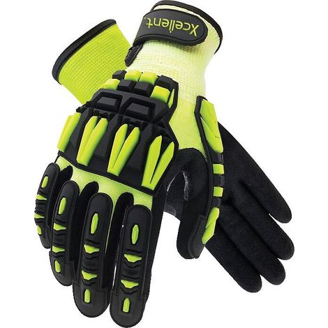 Gants chocs vibration enduction nitrile jauge 15 X-015 taille 9 - Boite de 6 paires - XCELLENT