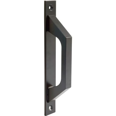 Noir – Gerader Aluminium-Zuggriff in Schwarz für Schiebe- oder Drehtüren – 198 x 25 x 40 mm. Funktioneller und komfortabler gerader Zuggriff (1 Stück) (1/4)