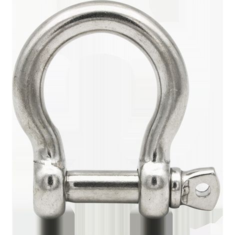 Lntyq 6pcs M4 La manille d'anneau d'arc de D ferme à clef l'acier inoxydable 304 pour le gréement résistant, transportant, manilles de maillon de chaîne en acier (1/5)