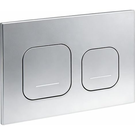 Plaque de Chasse de Remplacement WC compatible avec la série UP300 et UP320, Double Chasse 245×164 mm,115770115  Mat (gris argenté) (1/5)