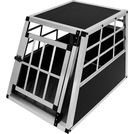 Monstershop - Gabbia Singola per Trasporto Cani e Animali per Bauli Macchine Autovetture - Media