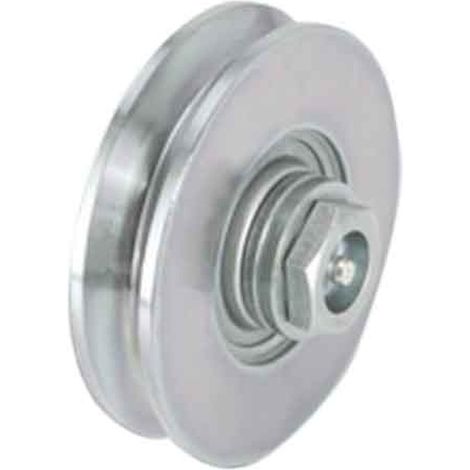 RUOTA CON BULLONE PER CANCELLI C/INGRASSATORE 140 mm