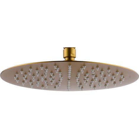 Rociador redondo estándar acero inox oro cepillado