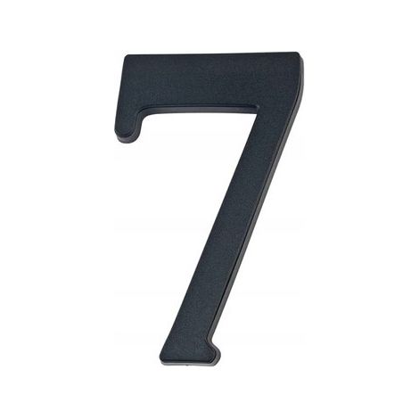 Numero civico 7 nero 19 cm