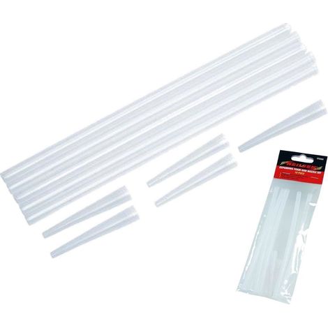Neilsen 10pc Expanding Foam Gun Replacement Spare Nozzle Set Long Short Straw