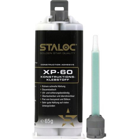 STALOC 2K Konstruktionsklebstoff XP60 grau 65g, + Mischer (1/2)