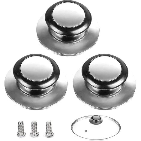 5 Pices Bouton De Couvercle, Poigne Couvercle Casserole, Convient Pour Poigne De Couvercle En Verre, Couvercle De Casserole En Acier Inoxydable, P