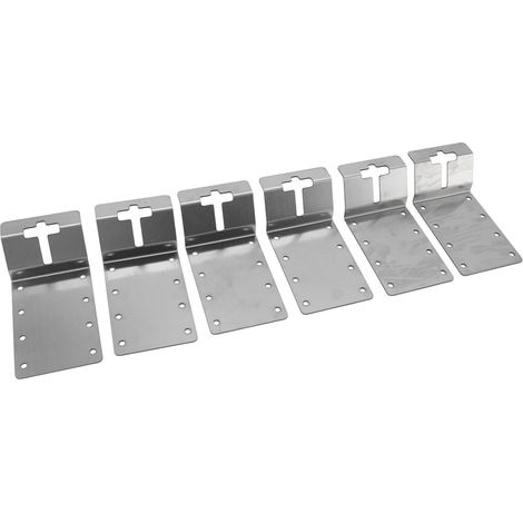 Lot de 6 supports de poteau en T de 7,6 cm (3 pouces) en acier au carbone robuste, fixation verticale, équerre d'angle, support de cible pour clôture, panneaux, nichoir, boîte aux lettres (1/5)