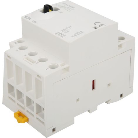 Contacteur secteur domestique 4P 63A 220V 50Hz sur rail DIN avec interrupteur de commande manuel 4NO