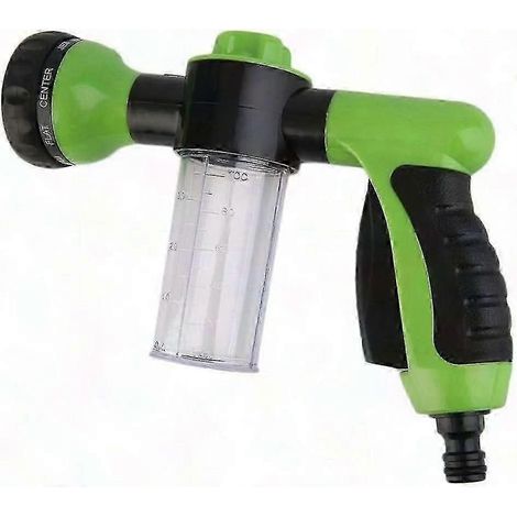 Garden Hose Nozzle Sprayer With Soap And Fertilizer Tank - Adjustable Watering Wand (1/5)