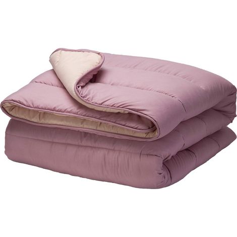 Pikolin Home - Piumino Reversibile 300 gr - Imbottitura Nordica Bicolore - per Letto da 105 - Tocco Piuma, Caldo, Traspirante, Colore Malva, 180 x 260 cm (1/4)