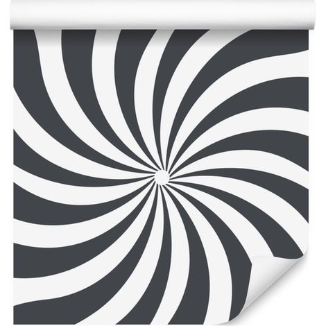 Carta da parati hippie bianca e blu navy per soggiorno e camera da letto 50x1000 cm (1/5)