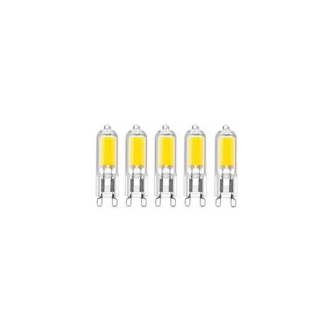 5-pcs 2W G9 Culot Capsules COB LED Ampoule 220V 200 Lumen 10W-20W Ampoule Halogne quivalent pour Lustre Lampe de Bureau Applique Murale Blanc Chaud 3000K [Classe nergtique A++] (1/5)