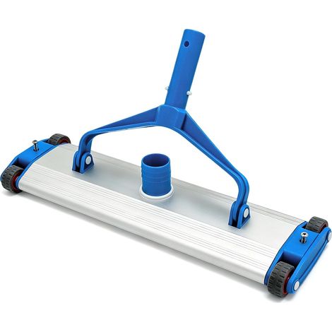 Aluminium Pool Suction Head 43.5 x 25 x 10 cm 4 Wheels Suction Connector 2.3 kg Hose 38 mm Heavy Duty Cleaning Head Manual Cleaning Above Ground Pool (1/5)