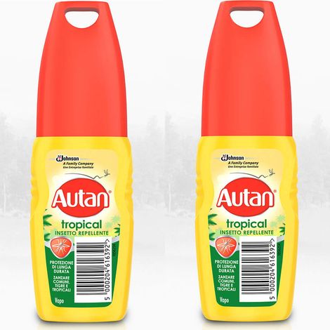 Multipack da 2 autan tropical vapo azione fino a 8 ore confezione da 100 milliliter ciascuno