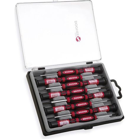 Juego de destornilladores de precisión, 50 mm, 8 piezas, profesional  DOGHER 380-003 (1/2)