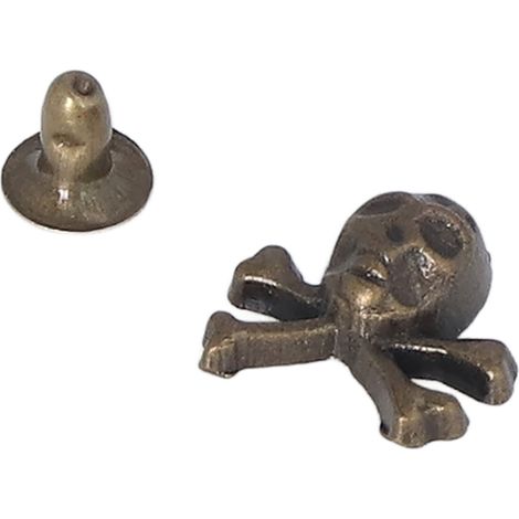 Set de 80 clous crâne gothique, rivets DIY tendance pour chaussures, ceintures, accessoires de mode - G10x12 (1/5)