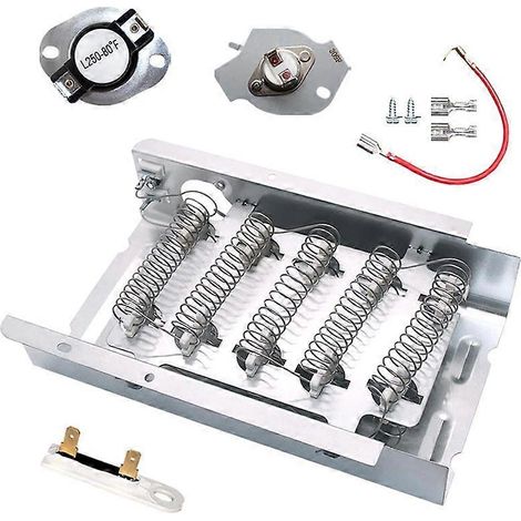 Heizelement für Trockner 279838, Thermosicherungssatz 279816, Ersatzteil für Trockner, kompatibles Heizelement, Wartungszubehör, thermische Sicherheitsbaugruppe, 2 Stück, einfacher Austausch. (1/5)