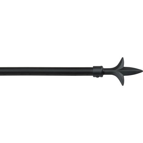 tubo tenda in acciaio colore nero estensibile da 120 a 210 cm. con terminale a giglio