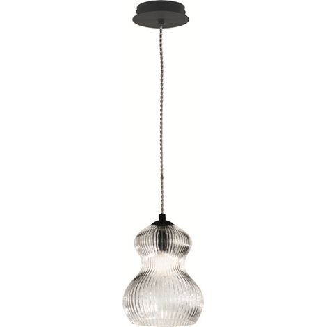 Lampada sospensione D16 cm in vetro soffiato Trasparente - MADAGASCAR Mod2 (1/2)