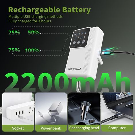 Pompe à Air d'Aquarium Portable Rechargeable Double Sortie Bulleur d'Oxygène Électrique pour Bassin Aquarium et Pêche en Plein Air (1/5)