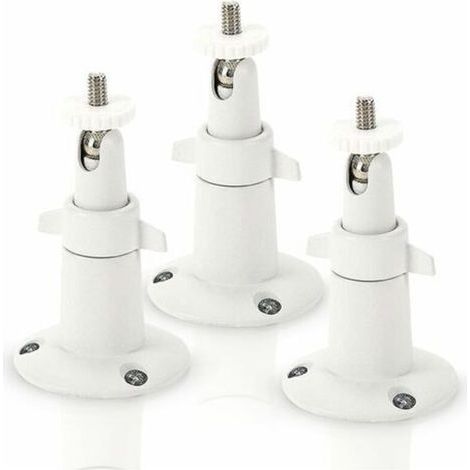 Support mural en métal pour caméras de sécurité intelligentes Arlo – Support réglable en aluminium intérieur/extérieur pour caméras Arlo et autres modèles compatibles (paquet de 3, blanc) (1/4)