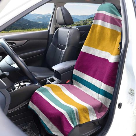 Universal Car Seat Cover in Terry Cloth, Front Seat Covers, Microfiber Car Seat Protector for Most Cars and Vans - 1 Piece (1/5)
