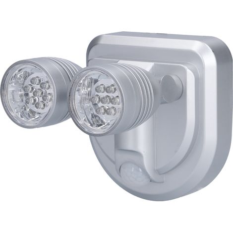 Lampe LED à détecteur de mouvement infrarouge double tête avec lumière réglable (1/5)