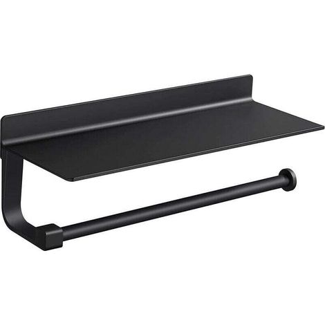 Dispenser di asciugamani di carta da parete, porta asciugamani di carta in alluminio, porta asciugamani di carta da cucina nero -Crezuo