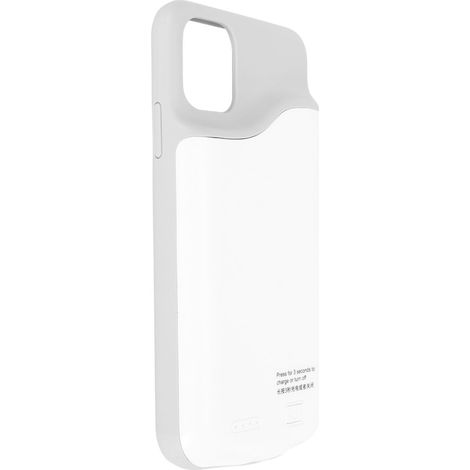 Compatible avec l'iPhone 11, étui de chargement portable 6000 mAh, chargeur, batterie mobile, batterie externe, blanc. (1/5)