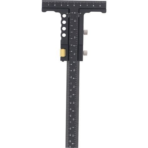 Escuadra de marcado multifuncional de aleación de aluminio para carpintería, herramienta de medición y marcado. (1/5)