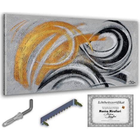 Monica Mirafiori  100% pintado a mano  Cuadro de lujo 140x70cm  Pintura pintada a mano  Pintura acrílica  Cuadro acrílico de gran formato  Arte moderno  Láminas artísticas (1/5)