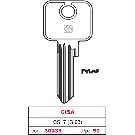 Silca CHIAVE OTTONE CS17 (G.VAD 0) CISA 10.00 pz
