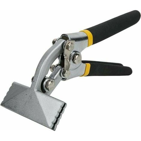Hand-operated sheet metal bending pliers, manual sheet metal bending tool, crimping pliers with non-slip handle, straight bending pliers, robust all-steel construction, 45 mm steel bending pliers (1/5)